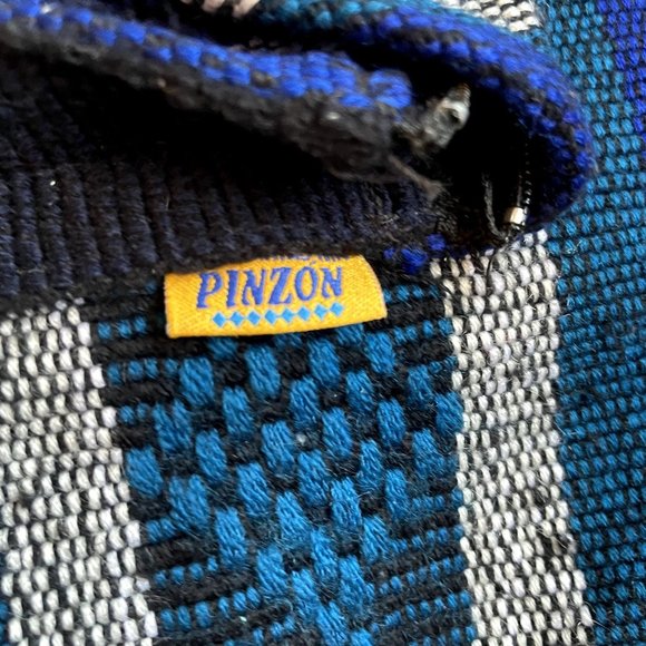 Pinzon Boho Drawstring Backpack Bag Colorful Zip Pocket 15"x15" - Picture 3 of 4